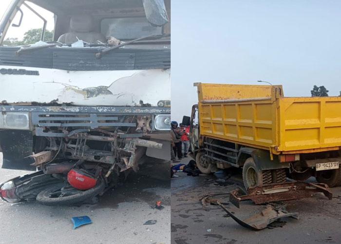 Motor Libat dalam Kecelakaan Beruntun di Batam, Pengendara Tewas Terlindas Truk